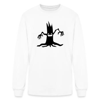 Spooky tree trunk – Halloween - Men's Long Sleeve T-Shirt - white - Front