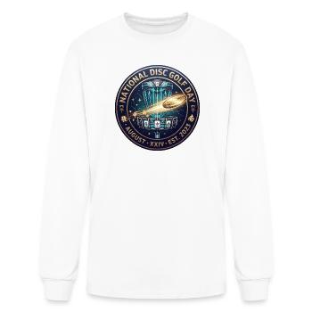 National Disc Golf Day Mahjong Tiles Vintage Emble - Men's Long Sleeve T-Shirt - white - Front