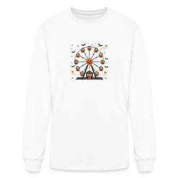 Pumpkin Ferris Wheel Halloween Parade - Men's Long Sleeve T-Shirt - white - Front