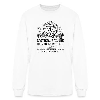 Critical Failure on a Driver's Test - Men's Long Sleeve T-Shirt - white - Front