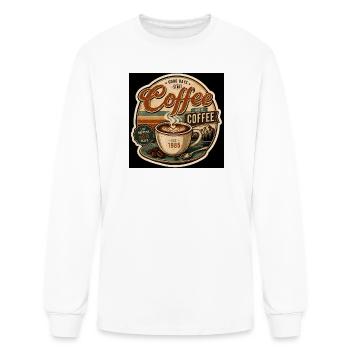 Retro Coffee Badge 1985 - Men's Long Sleeve T-Shirt - white - Front