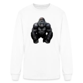 Epic Silverback Gorilla Tee | Triple Vertex - Men's Long Sleeve T-Shirt - white - Front