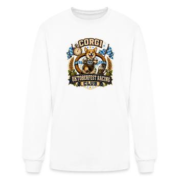 Corgi Oktoberfest Racing Club - Men's Long Sleeve T-Shirt - white - Front
