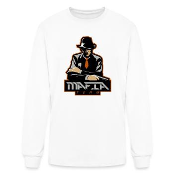 Detective Logo T-Shirt | Mystery Investigator Grap - Men's Long Sleeve T-Shirt - white - Front