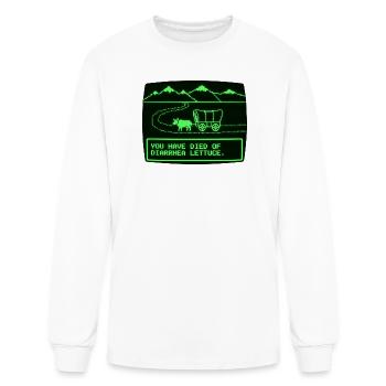 You have died of Neon 8-Bit Lettuce Quest - Men's Long Sleeve T-Shirt - white - Front