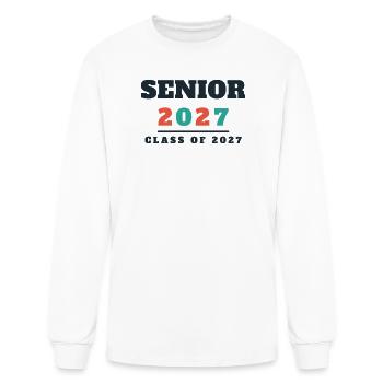 Senior 2027 Retro Varsity Graduation Grad Gift - Men's Long Sleeve T-Shirt - white - Front