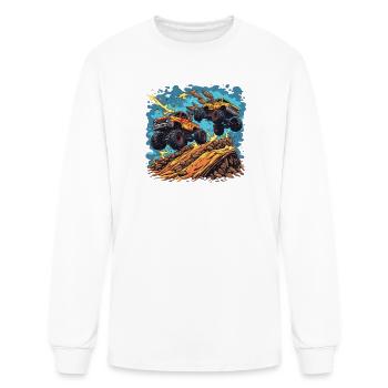 Monster Trucks Leap - Men's Long Sleeve T-Shirt - white - Front