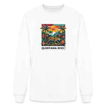 Jungle Jaguar Sunset Quintana Roo - Men's Long Sleeve T-Shirt - white - Front