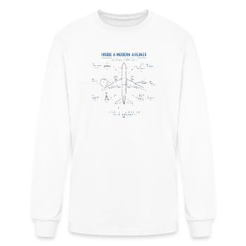 Easily Distracted By Airplanes - Men's Long Sleeve T-Shirt - white - Front