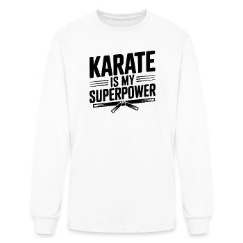 Karate Is My Superpower - Men's Long Sleeve T-Shirt - white - Front
