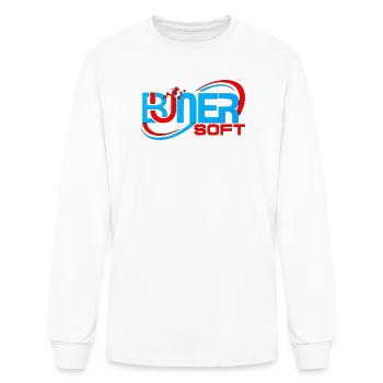 Biner Soft Neon Logo - Men's Long Sleeve T-Shirt - white - Front