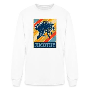 Jimothy Viral Raccoon Shirt Funny Trash Panda Wild - Men's Long Sleeve T-Shirt - white - Front