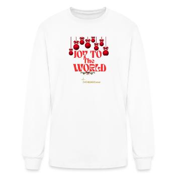 Christmas collection Joy to the world  - Men's Long Sleeve T-Shirt - white - Front