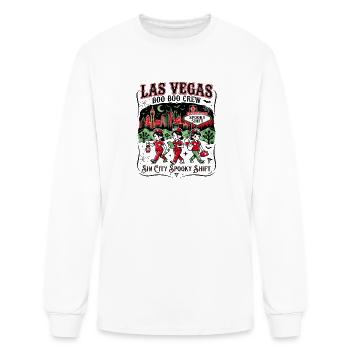 City Las Vegas Nurse Spooky Shift Boo Crew - Men's Long Sleeve T-Shirt - white - Front
