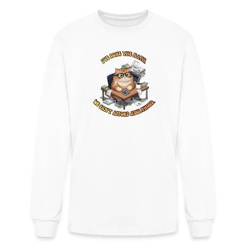 We Cant Afford Adulthood Funny Cat Accountant - Men's Long Sleeve T-Shirt - white - Front