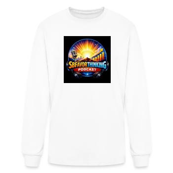 Sbavor Thinking Podcast Logo - Men's Long Sleeve T-Shirt - white - Front