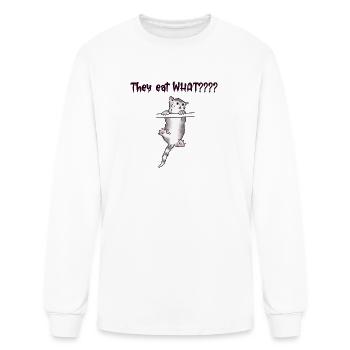 t-shirt-design-cat_hanging_on_rope_line - Men's Long Sleeve T-Shirt - white - Front