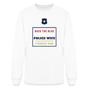 Police Wife - Official Gift Idea Christmas Funny - Men's Long Sleeve T-Shirt - white - Front