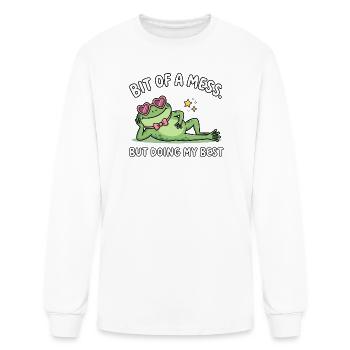 Frog Life Bit of a Mess - Men's Long Sleeve T-Shirt - white - Front