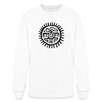 Aztec Bird Symbol - Men's Long Sleeve T-Shirt - white - Front