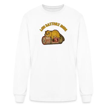 Low Battery Mood Bear - Men's Long Sleeve T-Shirt - white - Front
