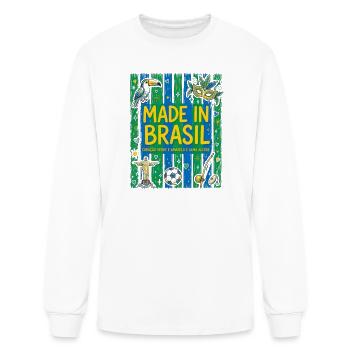 Made in Brasil Pride - Men's Long Sleeve T-Shirt - white - Front