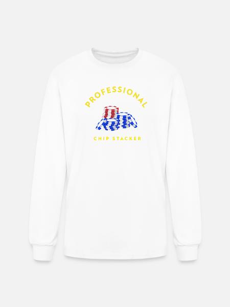 Professional_Chip_Stacker - Men's Long Sleeve T-Shirt - white