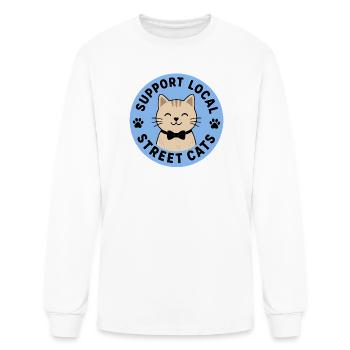 Support Local Street Cats - Men's Long Sleeve T-Shirt - white - Front