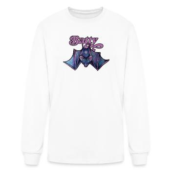 Batty Night Bat Watercolor - Men's Long Sleeve T-Shirt - white - Front