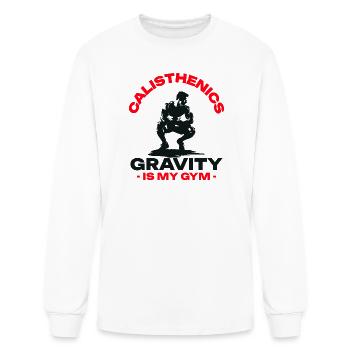 Calisthenics Gravity is My Gym - Men's Long Sleeve T-Shirt - white - Front
