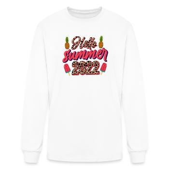 Hello Summer 2022 Leopard - Men's Long Sleeve T-Shirt - white - Front