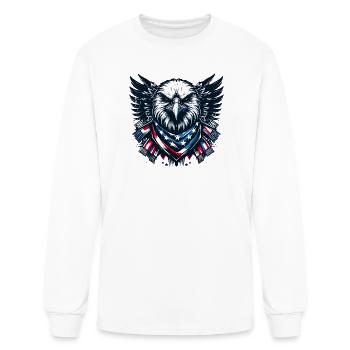 Patriotic Eagle Scarf - Men's Long Sleeve T-Shirt - white - Front