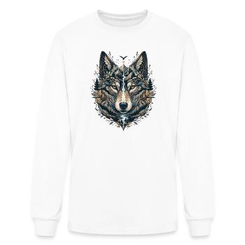 Moonlit Wolf - Men's Long Sleeve T-Shirt - white - Front