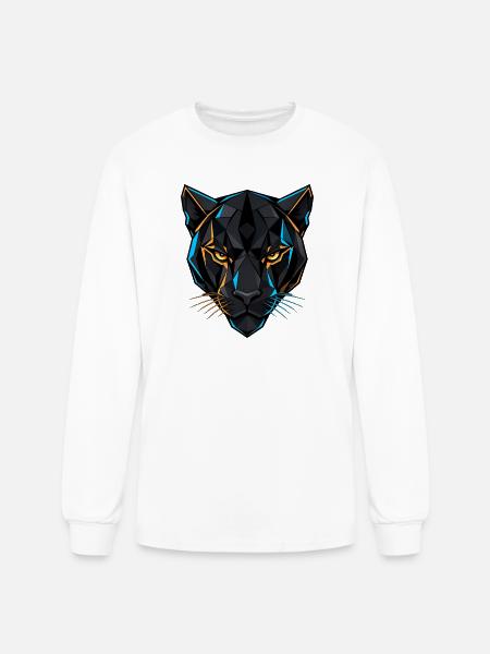 Neon Panther Wild Precision - Men's Long Sleeve T-Shirt - white