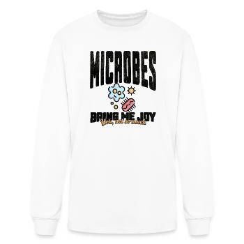 Microbes Bring Me Joy, You Not So Much Doodle - Men's Long Sleeve T-Shirt - white - Front