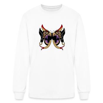 Twin Demon Maws - Men's Long Sleeve T-Shirt - white - Front