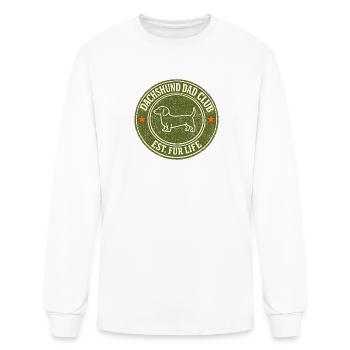 Dachshund Dad Club Est Fur Life - Men's Long Sleeve T-Shirt - white - Front