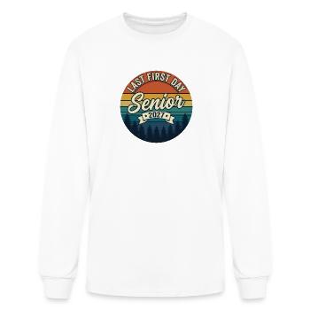 Last First Day Senior 2027 Class of 2027 Back  - Men's Long Sleeve T-Shirt - white - Front