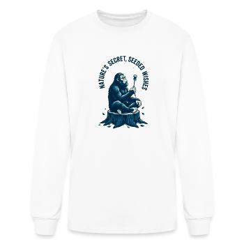 Nature's Secret Seeded Wishes Bigfoot Dandelion - Men's Long Sleeve T-Shirt - white - Front