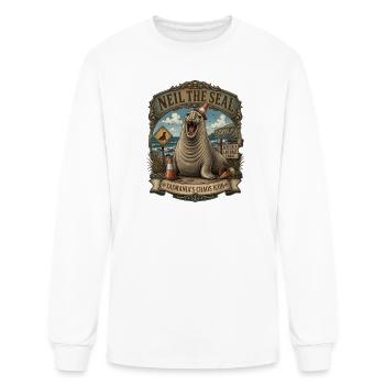  Neil the Seal - Tasmania's Chaos Icon T-Shirt - Men's Long Sleeve T-Shirt - white - Front