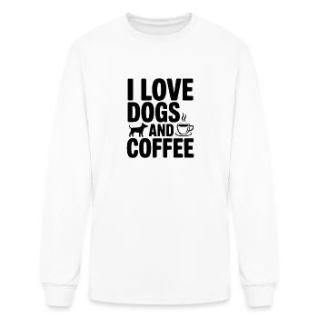 I Love Dogs And Coffee - Men's Long Sleeve T-Shirt - white - Front
