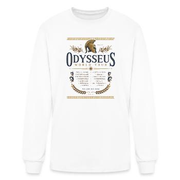 Odysseus World Tour Shirt Ancient Greek Mythology - Men's Long Sleeve T-Shirt - white - Front