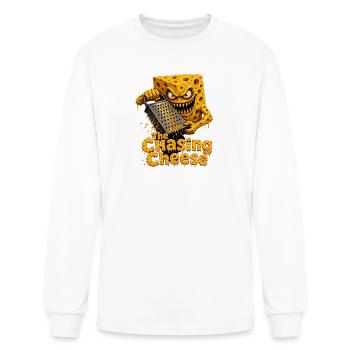 The Chasing Cheese - Scary Monster Horror Funny Sh - Men's Long Sleeve T-Shirt - white - Front