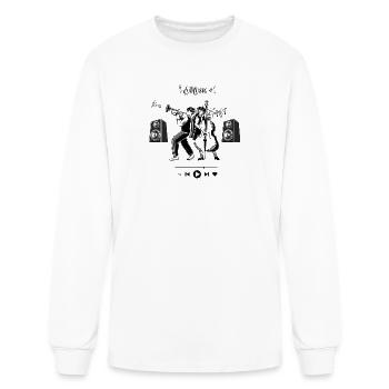 Music Fusion Graphic | DJ, Guitar & Trumpet Design - Men's Long Sleeve T-Shirt - white - Front