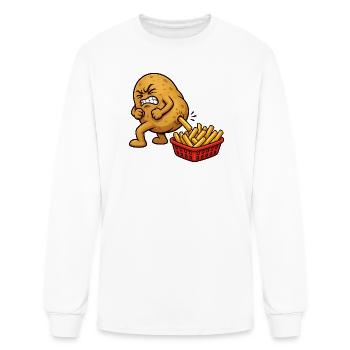 Potato Making French Fries Funny French Fries - Men's Long Sleeve T-Shirt - white - Front
