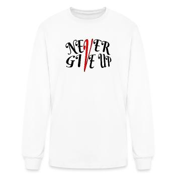 Crimson V Script on Black - Men's Long Sleeve T-Shirt - white - Front