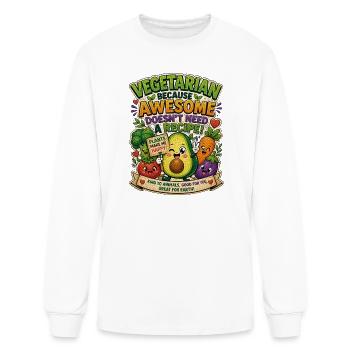 Veggie Hero: Awesome Plant Power Tee - Men's Long Sleeve T-Shirt - white - Front