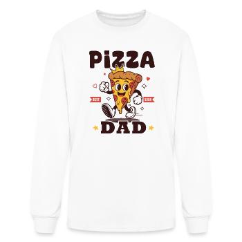 Best Pizza Dad Funny Pizza Lover - Men's Long Sleeve T-Shirt - white - Front