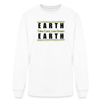 Earth, take care life green - Men's Long Sleeve T-Shirt - white - Front