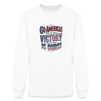 Go America Victory Is Ours Patriotic USA - Men's Long Sleeve T-Shirt - white - Front